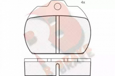 R BRAKE rb0161 -  Комплект тормозных колодок, дисковый тормоз